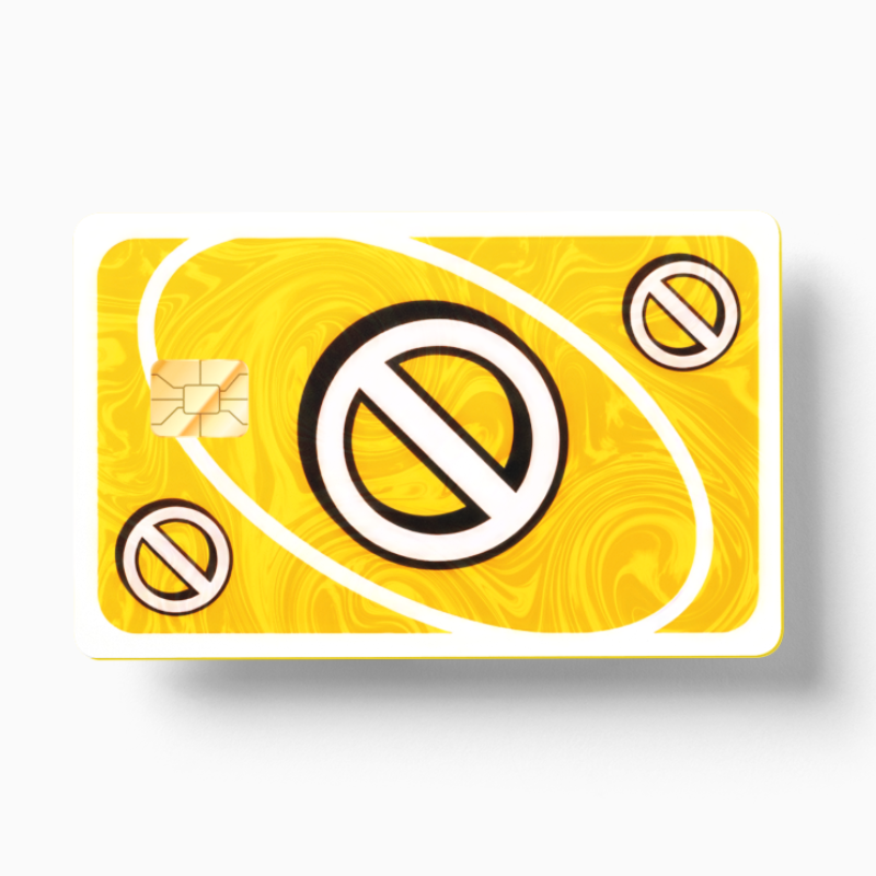 Uno Skip Card Yellow (Holographic)