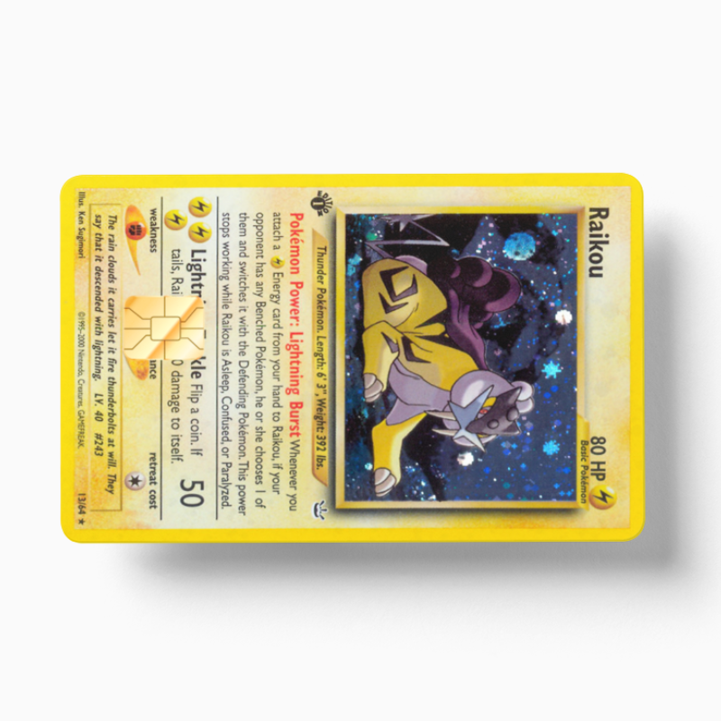 Pokemon Card Raikou (Holographic)