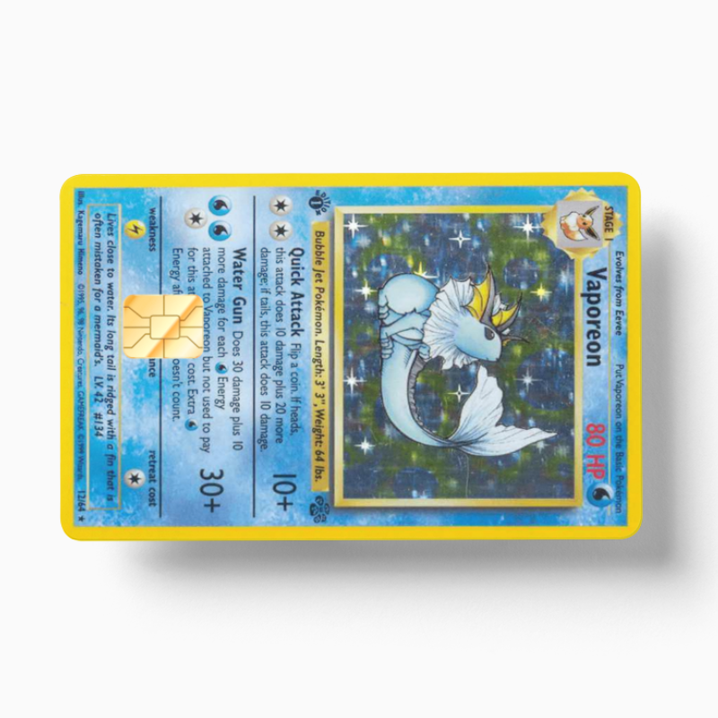 Pokemon Card Vaporeon (Holographic)