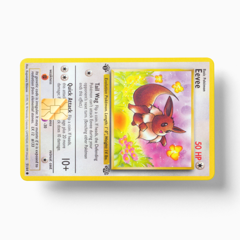 Pokemon Card Eevee (Holographic)