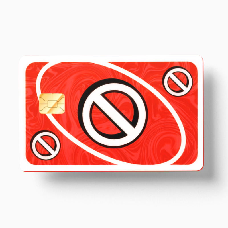 Uno Skip Card Red (Holographic)