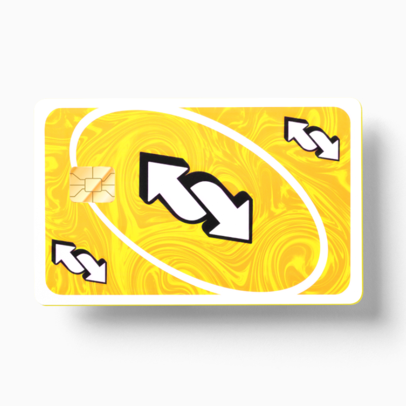 Uno Reverse Card Yellow (Holographic)