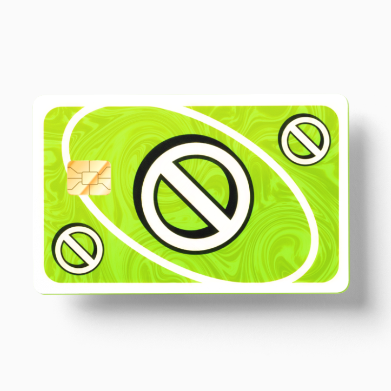 Uno Skip Card Green (Holographic)