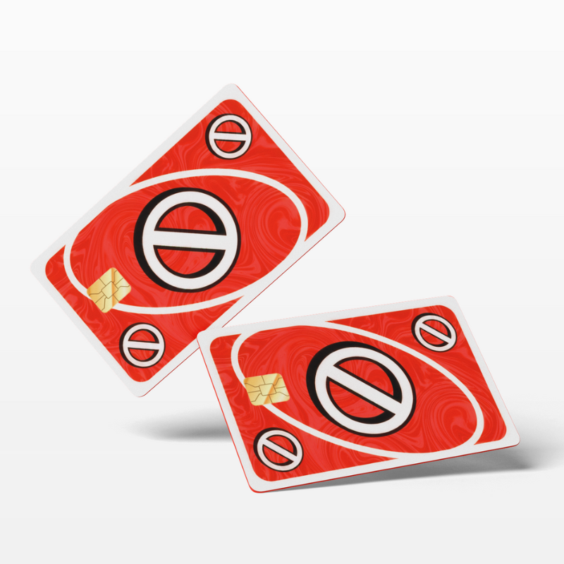 Uno Skip Card Red (Holographic)