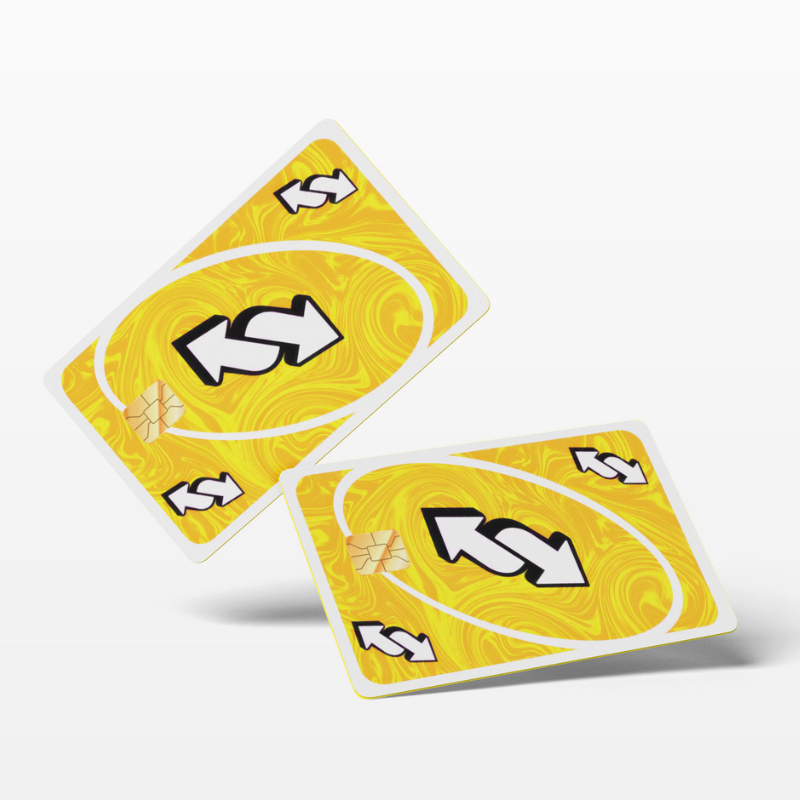 Uno Reverse Card Yellow (Holographic)