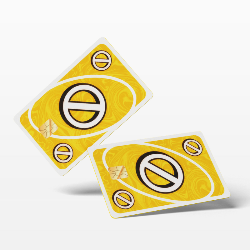 Uno Skip Card Yellow (Holographic)