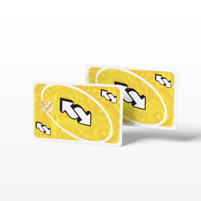 Uno Reverse Card Yellow (Holographic)