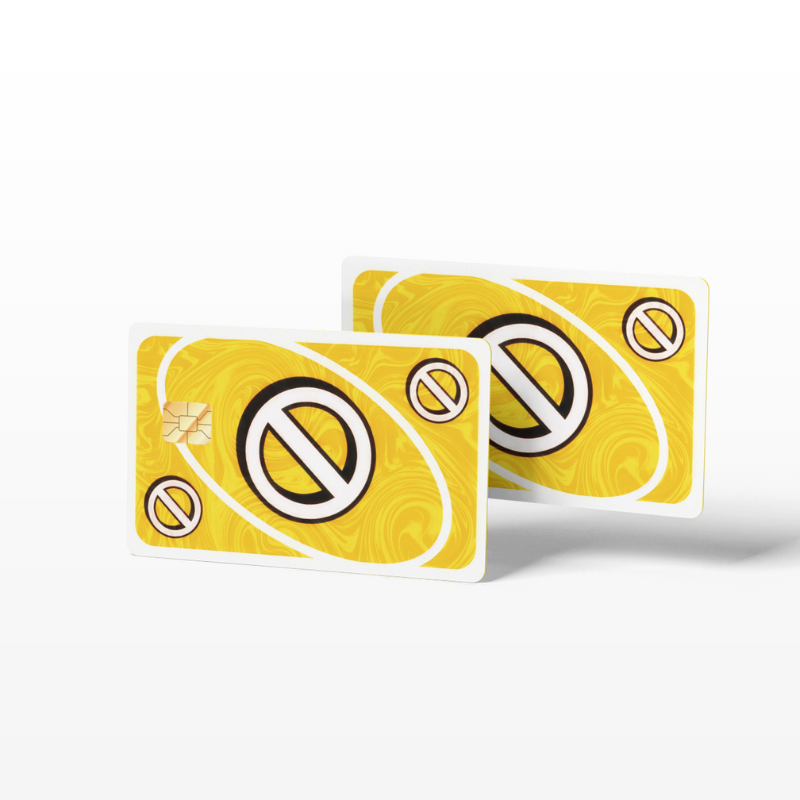 Uno Skip Card Yellow (Holographic)